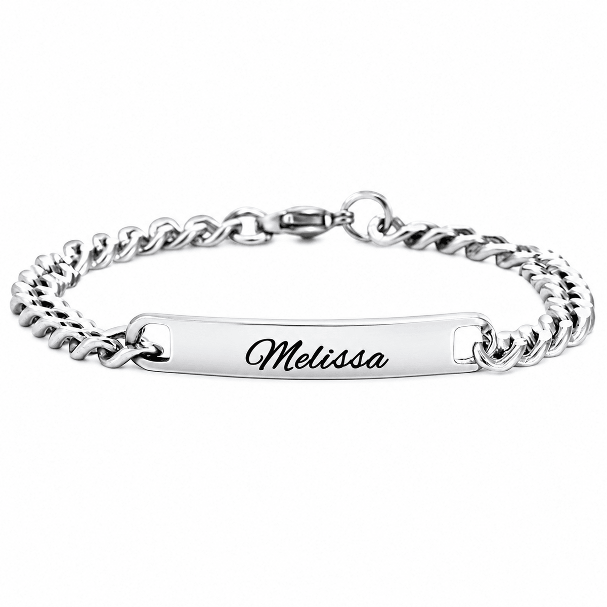 Silber Herrenarmband mit Gravur - OTANTO