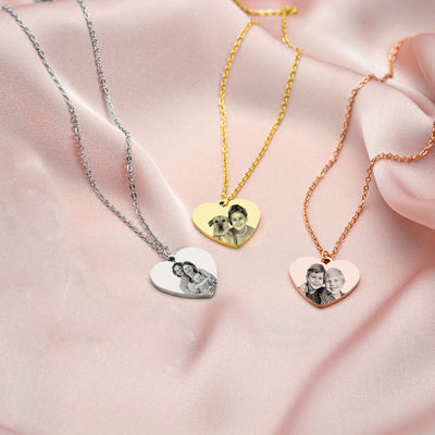 Herz Halskette Fotogravur