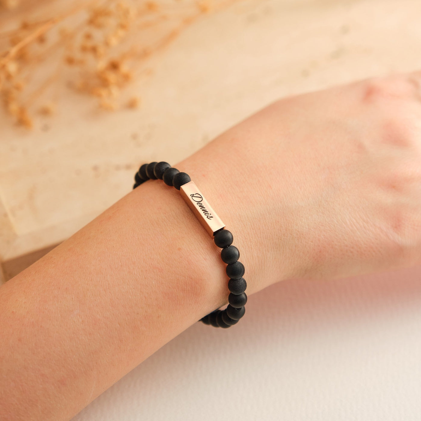 ID Perlen Partnerarmband mit Gravur - OTANTO