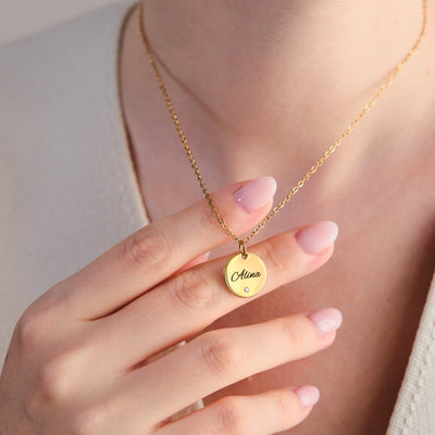 Mini Zirkonia Plättchen Halskette - OTANTO